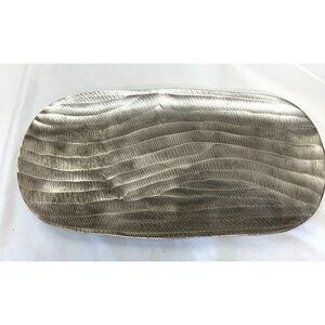 Scott Living Textured Metal Decorative Oval Tray 15" x 8''